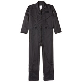 Tru-Spec 27-P Basic Flight Suit for Men - Durable Outerwear, Comfortable Design, Ideal for Aviation and Outdoor Activities, Black - Large Long