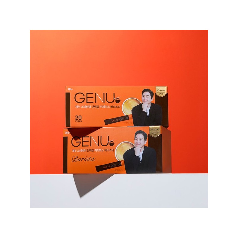 Genucoffee 바리스타 스테비아 단백질 커피믹스 9.8g (20포X2박스) Barista Stevia Protein