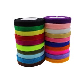 Cinta de organza de 1000 yardas (20 rollos) Cinta transparente de 1/2 pulgada para decoración de fiestas, envolver regalos y manualidades (color mixto 1, 0.5 pulgadas)