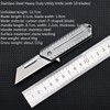 SZHOWORLD Stainless Steel Folding Utility Knife - Heavy Duty Box