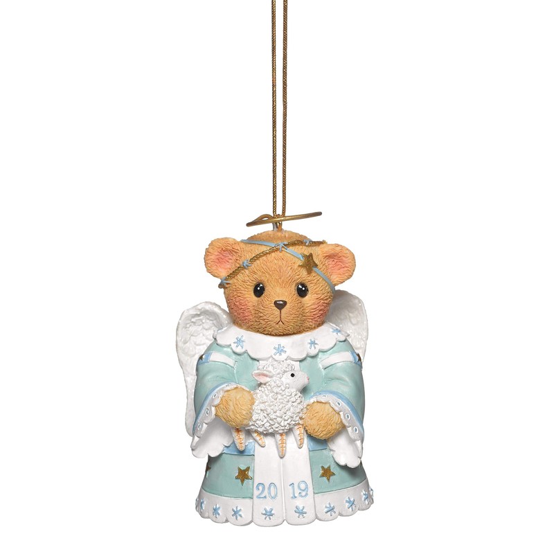 Roman Cherished Teddies, 2019 Dated Angel Bell Teddy Bear Ornament,