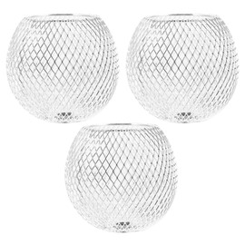 3pcs Metal Lampshades Mesh Lamp Shades Ceiling Light Covers Spherical Lampshade Creative Hollow-Out Lamp Covers Lampshade Bathroom Light Shades Replacement for Home