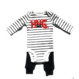Carter's Baby 2pc Long Sleeves Bodysuit Set Unisex (Newborn) White Black