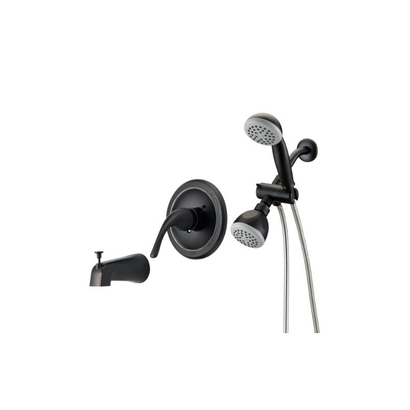 Designers Impressions 654708 Oil Rubbed Bronze Tub Shower Combo Faucet