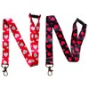 20mm Love Heart Neck Lanyard with Safety Breakaway (Black with