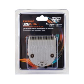 Show Tech Experto 5-in-1 Titanium Blade for Dog Grooming Expert, Ultra Sharp Blade, Adjustable Blade, Fine