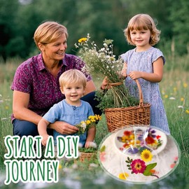 60Pcs Transparent Dried Flower Bookmarks,Handmade DIY Flower Bookmark Kit for Pressed Flowers Page Clips Bookmark,Clear Jars Stickers Set with Tweezers and 150 Open Tags - Pressed Flowers Excluded