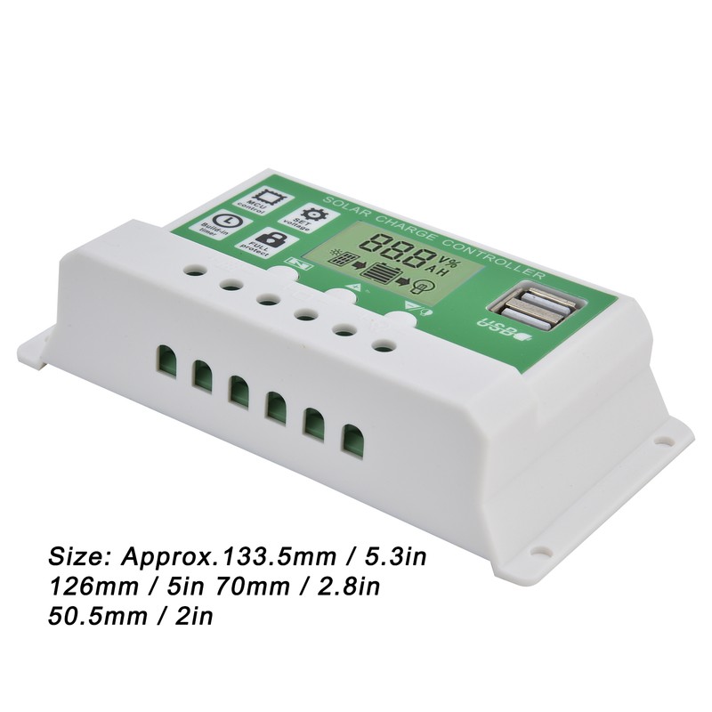 Smart Charge Controller Dual USB Solar Charging Panel PWM Control