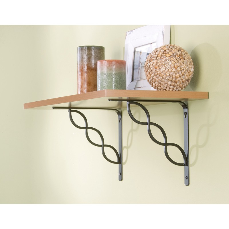 Rubbermaid 1877643 Decorativo, Soporte para Estante, Volutas celtas, Negro, Celtic