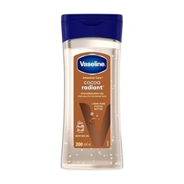 Vaseline - Aceite Corporal en Gel Cocoa Radiant (200 ml), Hidratación Profunda con Brillo Natural, Enriquecido con Cacao Puro