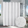 OWENIE White Shower Curtain, 96 Inch Extra Long Farmhouse Shower