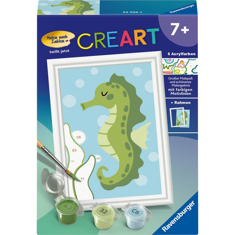 Ravensburger CreArt 23950 - Happy Seahorse - Painting by Numbers