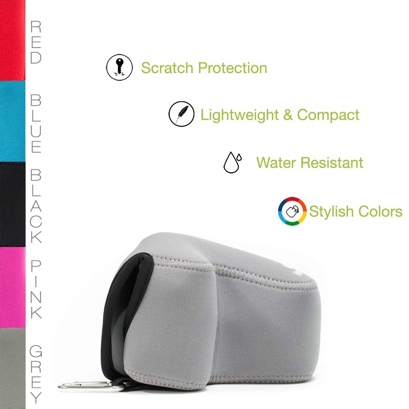 MegaGear MG658 Ultra Light Neoprene Case with Carabiner for Panasonic