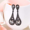 EVER FAITH Women's Earrings Austrian Crystal Elegant Dual Drop Stud