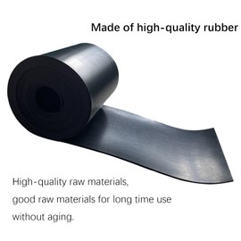 Solid Rubber Sheet, Rolls, Strips 1/16 (.062)" Thick X 4" Wide X 10'Long, Solid Rubber Rolls for Warehouse Anti-Slip,Flooring, Abrasion