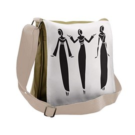 Ambesonne Ethnic Messenger Bag, Ornated with Headscarf Print, Unisex Cross-body