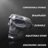 Wokyo Skull Riding Goggles Glasses, Detachable Adjustable Motorcycle Goggle Face