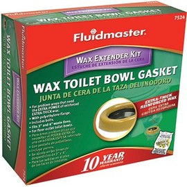 Fluidmaster 7524 Extra Thick Reinforced Wax Toilet Bowl Gasket Ring with Flange