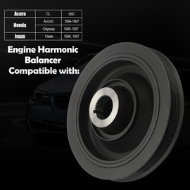 594-067 Engine Harmonic Balancer Crankshaft Pulley Compatible with Honda Accord 1994-1997, Odyssey 1995-1997 & Acura CL 1997 & Isuzu Oasis 1996-1997, SOHC L4 2.2L, Replace# 13810P0A003, 13810POA003