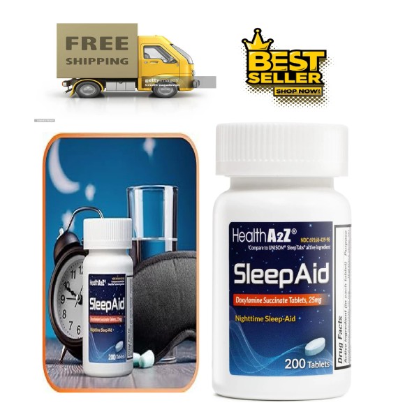 Branded HealthA2Z? Sleep Aid | Doxylamine Succinate 25mg | Non