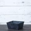 Novelty Ella Low Square Planter, 12-Inch, Black
