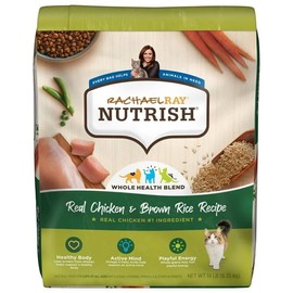 Real Chicken & Brown Rice Recipe Dry Cat Food, 14 Lb. Bag, Complete and Balanced Nutrition for Adult Dogs