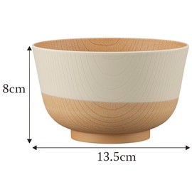 Cano 817777 Gentle Color Set, Walnut, Kinari (81777), Dishwasher Safe, Antibacterial, Donburi Rice Bowl