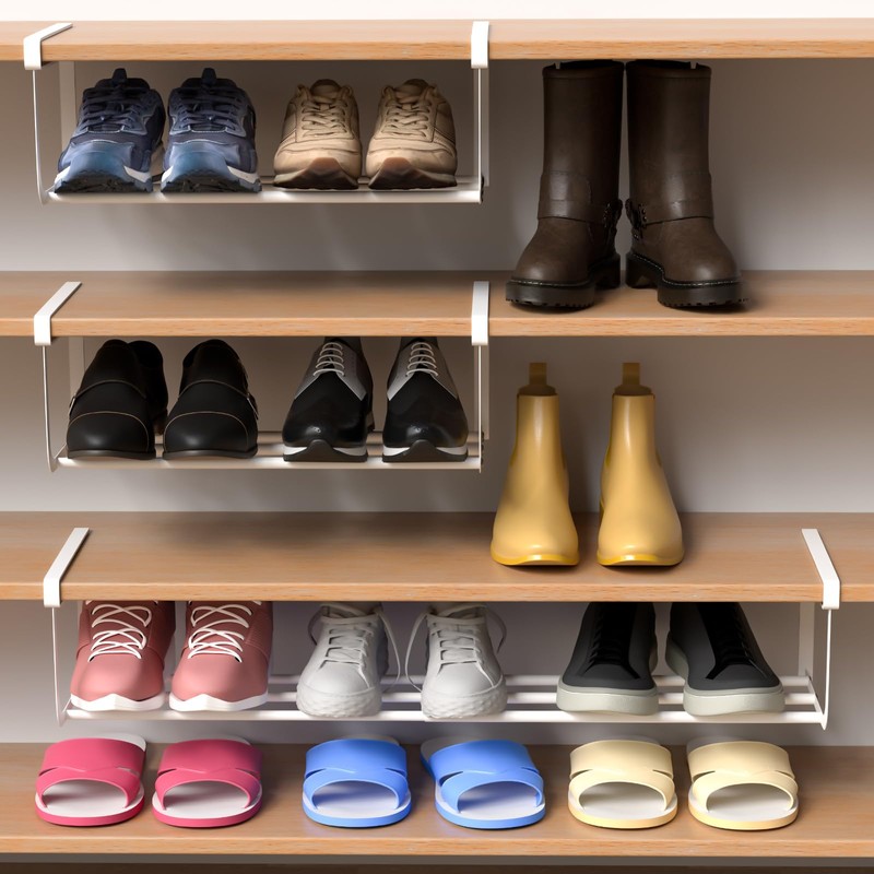 CroBlissful 1 Pcs Expandable Shoe Rack Organizer for Closet 16.5-31.5