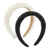 Diademas acolchadas de perlas para mujer, diseños de diamantes de