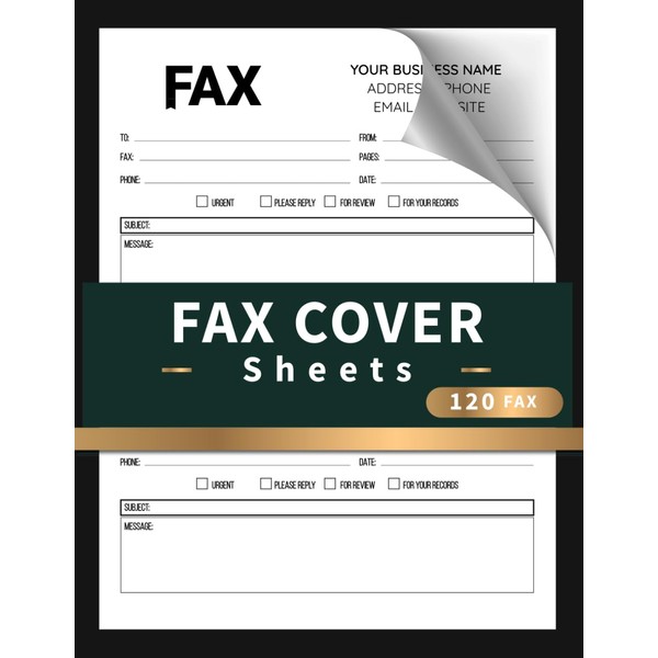 Fax Cover Sheets: Message Tracker for HR, Small Business, Payroll,