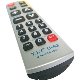 Gmatrix Big Button Universal Remote Control - Retail Packaging (U-43)