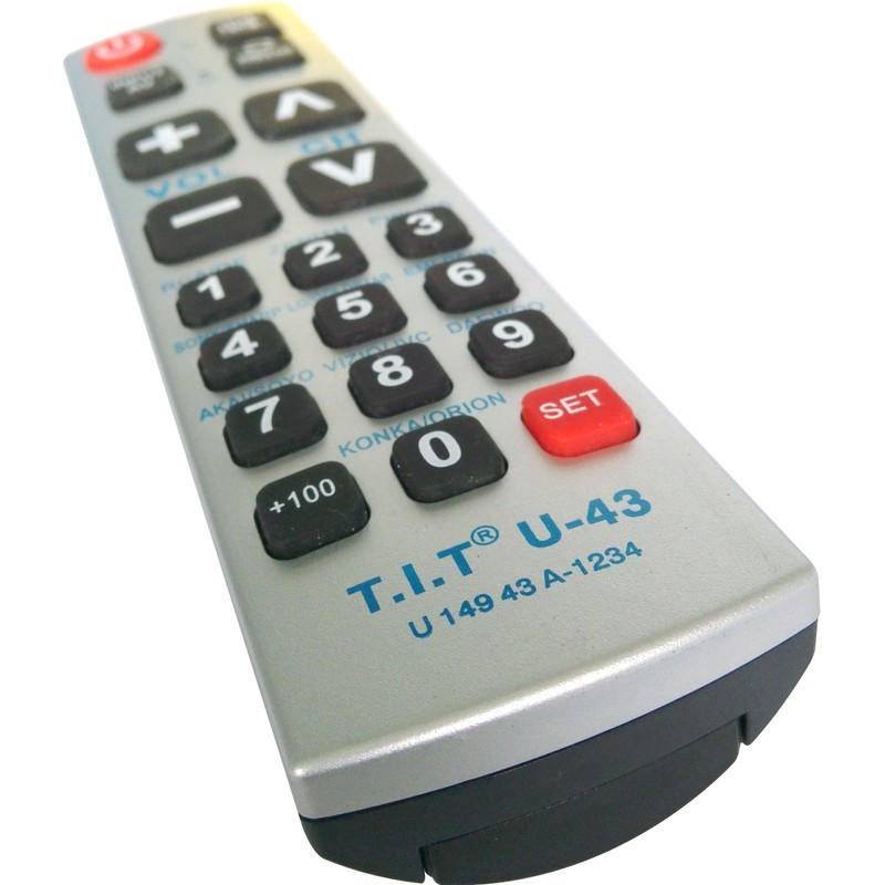 Gmatrix Big Button Universal Remote Control - Retail Packaging (U-43)
