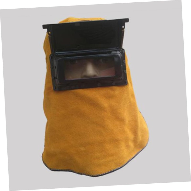 KONTONTY Solar Auto Darkening Welding Hood Professional Cowhide Leather Mask