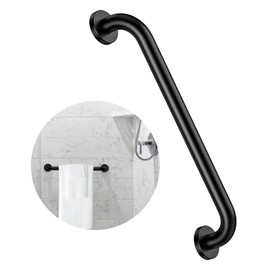 ZUEXT 16 Inch Oil Rubbed Black Stainless Steel Shower Grab Bar, Bathroom Safety Hand Rail, 500 Lbs Pull Force, Concealed Mount, Modern Sleek Style