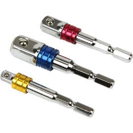 LEAUNGYOO Socket Adapter Set, Socket Adapter, Hex Bit Set, Electric Drill Socket, Hex Drill Bit, Insertion Angle, 0.25 inches (6.35 mm), 3/8 (9.5 mm), 1/2 (12.7 mm), Impact Bit, For Electric Drills,