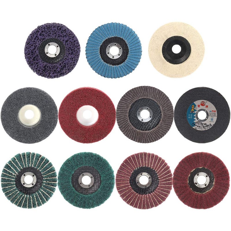 17Pcs 4inch Flap Discs & Grinding Polishing Wheel Cut Off