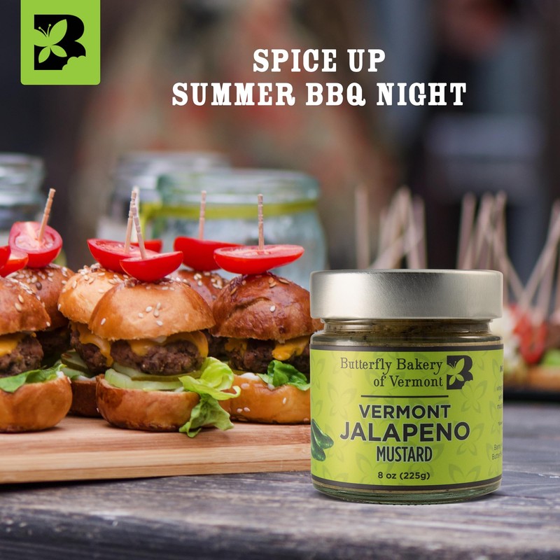 Butterfly Bakery of Vermont - Vermont Jalapeno Mustard, Gourmet Spicy