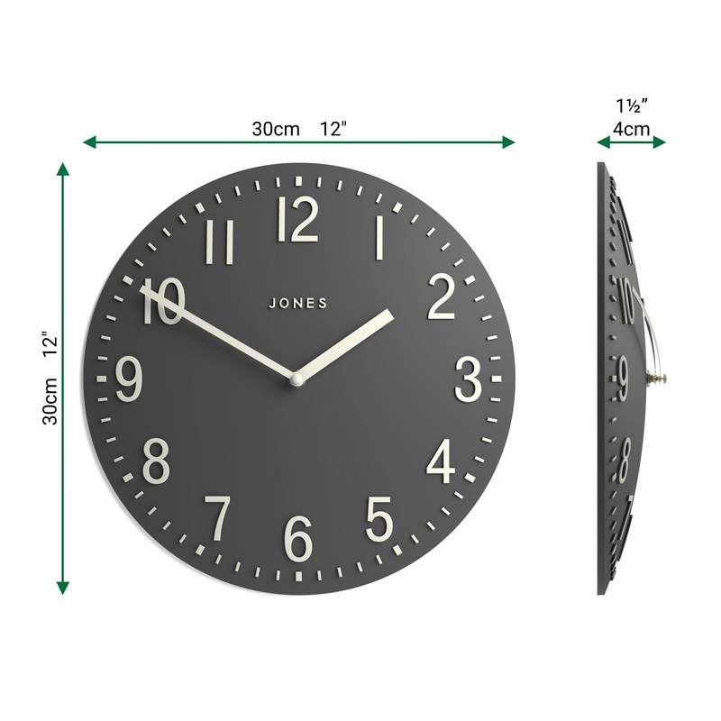 JONES CLOCKS® Chilli Wall Clock | Modern Convex Clock |