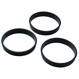 Matfer Bourgeat FA984 Bourgeat Exoglass Tart Ring, 80mm x 19mm, Black, Pack of 6