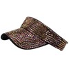 Buzz Selection CAP360 Women's Visor, Sun Visor, Hat, Rhinestones, Running,