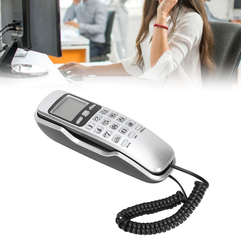 KXT888CID Mini Wall Telephone Hotel Wired Desktop Wall Phone for