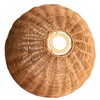 Rustic Rattan Lampshade with Hand Woven Shade for Pendant Lamp
