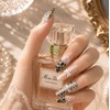 Mint Choco Gyaru Leopard Handmade Nail Tips - Oval L