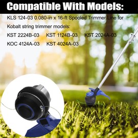 4PC Replacement AS1300 Spool for EGO ST1500, ST1500-S, ST1500SF , ST1502SA, ST1502XY, ST1504SF (Use AH1300 head) 15-Inch Trimmer, Trimmer Spool for Kobalt 24V KST 224A-03 ,KST 2224B-03, KST 1124B-03
