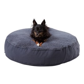 South Pine Porch Samson Deluxe Round Pillow Style Dog Bed, Blue Steel, Small (30")