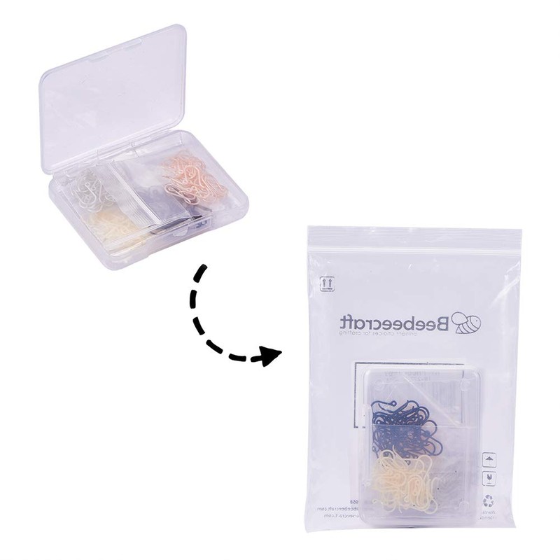 PH PandaHall 120pcs Earring Hooks, 4 Color Non-Allergenic Plastic Ear