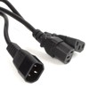 kenable IEC Mains Splitter Cable C14 Plug to 2 x