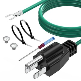 Mellbree Shielded Ethernet Patch Panel Bond Ground Extension Cord,6.5FT Grounding Wire for NEMA 5-15P 3 Prong Plug,15A/20A Outlets Plug No DIY Needed for Ethernet Bond & Ground Adapt