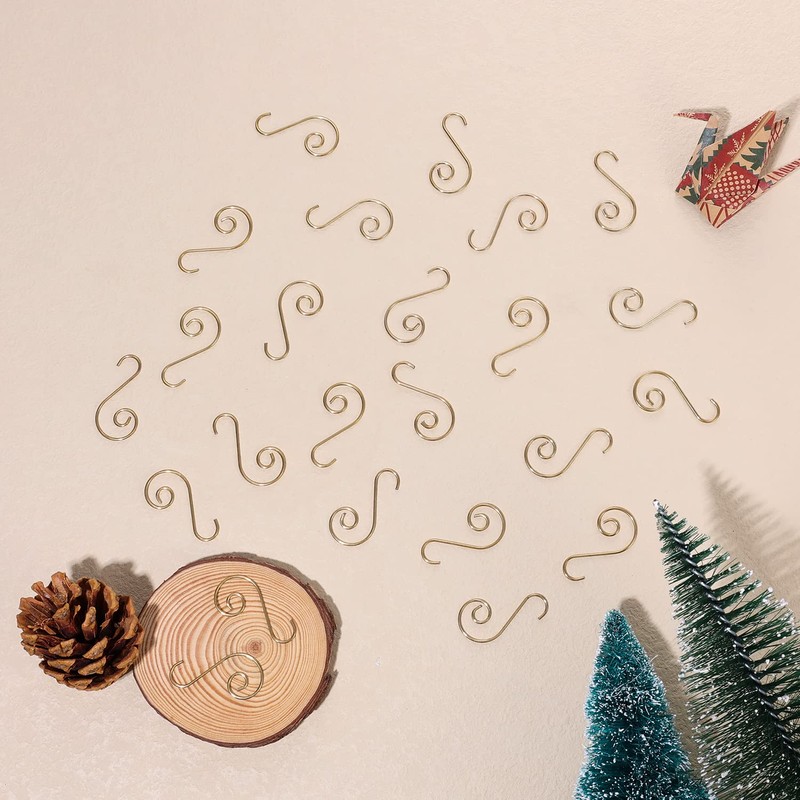 SAVITA 100pcs Ornament Hooks Christmas Tree, Christmas Hooks Christmas Tree