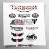 Stickersland | Sticker Set Compatible with Triumph Frame Fairings (White